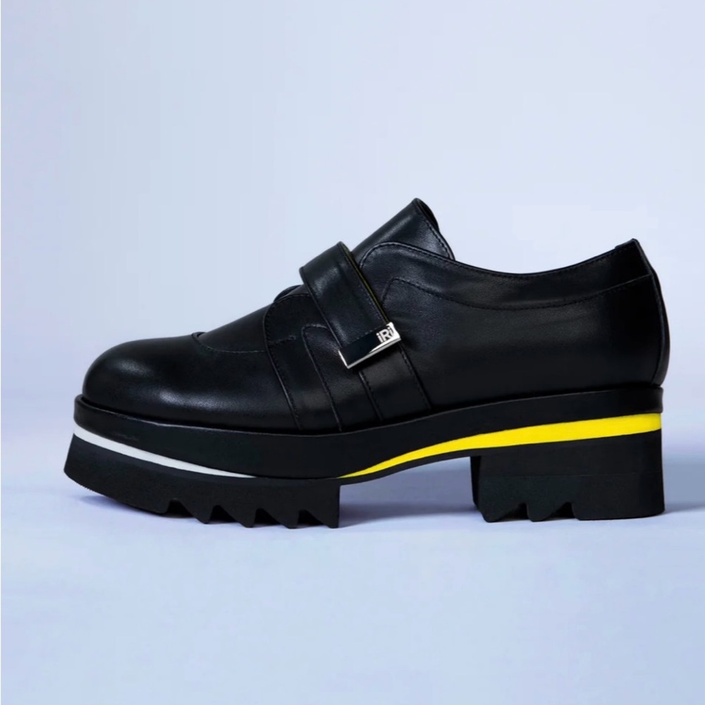 iRi DAAN Black Leather Loafers Size 37.5 UK / 7.5US